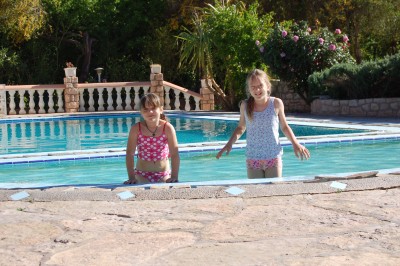 In the pool